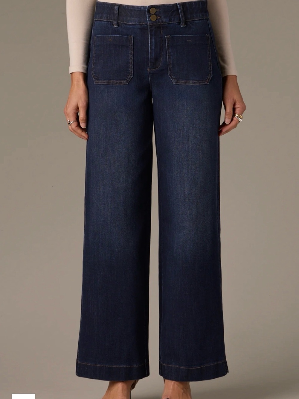 Wit & Wisdom High Rise Emma Wide Leg Women's Jeans with Side Panel NWT